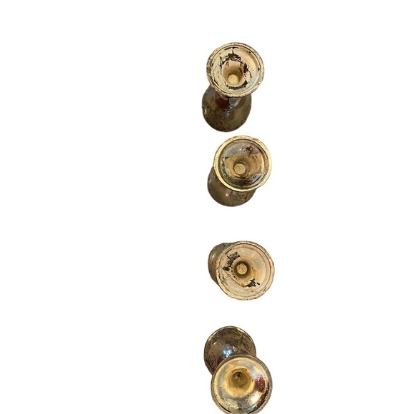 vintage silver plated metal cordial goblet set - Picture 5 of 8